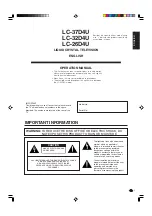 Предварительный просмотр 2 страницы Sharp 32D4U - LC - 32" LCD TV Operation Manual