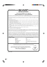 Предварительный просмотр 61 страницы Sharp 32D4U - LC - 32" LCD TV Operation Manual