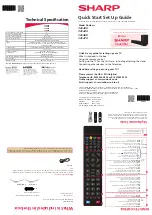 Preview for 1 page of Sharp 32EA2K Quick Start Setup Manual