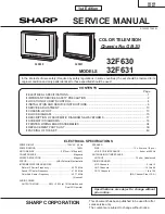 Sharp 32F630 - X-Flat Flat-Screen 32" TV Service Manual предпросмотр