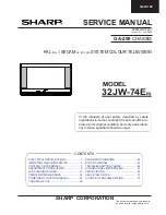 Sharp 32JW-74EES Service Manual предпросмотр