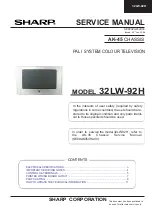 Предварительный просмотр 1 страницы Sharp 32LW-92H Service Manual