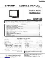 Preview for 1 page of Sharp 32SF560 Service Manual