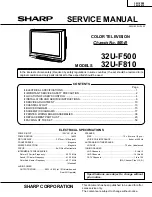 Sharp 32U-F500 Service Manual предпросмотр