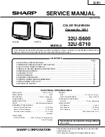 Sharp 32U-S600 Service Manual предпросмотр