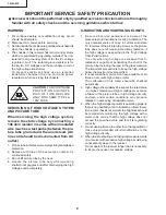 Предварительный просмотр 2 страницы Sharp 32U-S610 Service Manual