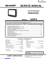 Предварительный просмотр 1 страницы Sharp 32UF6 Service Manual