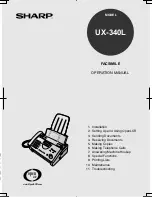 Preview for 1 page of Sharp 340L - UX B/W Thermal Transfer Operation Manual