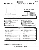 Preview for 1 page of Sharp 34H-F200F Service Manual