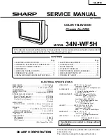 Предварительный просмотр 1 страницы Sharp 34N-WF5H Service Manual