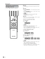 Предварительный просмотр 17 страницы Sharp 37D40U - LC - 37" LCD TV Operation Manual