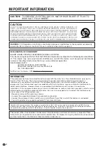 Предварительный просмотр 3 страницы Sharp 37HV4U - LC - 37" LCD TV Operation Manual