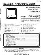 Preview for 1 page of Sharp 37VT-26H Service Manual