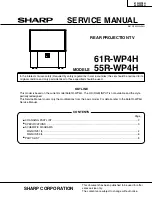 Preview for 1 page of Sharp 55R-WP4H Service Manual