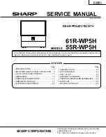 Preview for 9 page of Sharp 55R-WP4H Service Manual