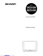 Sharp 59CS-03H Operation Manual preview