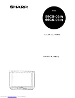 Sharp 59CS-03IR Operation Manual preview