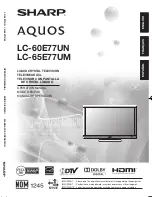 Sharp 60E77UM - LC - 60" LCD TV Operation Manual предпросмотр