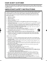 Preview for 5 page of Sharp 60E77UM - LC - 60" LCD TV Operation Manual