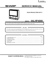 Предварительный просмотр 1 страницы Sharp 64LHP4000 Service Manual