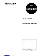 Preview for 1 page of Sharp 66AS-05H Operation Manual