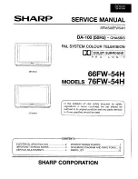 Предварительный просмотр 1 страницы Sharp 66FW-54H Service Manual