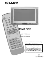 Предварительный просмотр 2 страницы Sharp 66GF-64H Service Manual