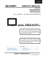 Preview for 1 page of Sharp 70GS-61FP Service Manual