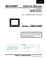 Sharp 70GS-66E Service Manual preview