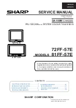 Preview for 1 page of Sharp 72FF-57E Service Manual