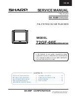 Предварительный просмотр 1 страницы Sharp 72GF-66CH Service Manual