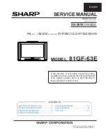 Sharp 81GF-63E Service Manual preview