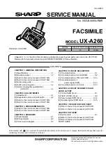 Preview for 1 page of Sharp A260 - UX B/W Thermal Transfer Service Manual