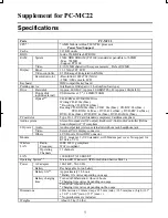 Sharp Actius PC-MC22 Specifications preview