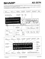 Preview for 3 page of Sharp AD-207H Operation Manual