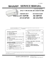 Preview for 1 page of Sharp AE-X12PSR Service Manual