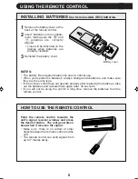 Preview for 8 page of Sharp AE-XM18BE Operation Manual