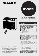 Sharp AF-08ERL Installation And Operation Manual preview