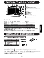 Предварительный просмотр 3 страницы Sharp AF-A07CE Operation- Operation Manual