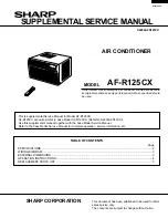 Preview for 1 page of Sharp AF-R125CX Supplemental Service Manual