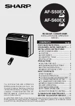 Preview for 1 page of Sharp AF-S50EX Installation And Operation Manual