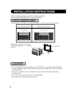 Preview for 4 page of Sharp AF-S60PX Installation And Operation Manual