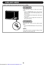 Предварительный просмотр 11 страницы Sharp AF-W18CME Installation And Operation Manual