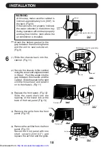 Preview for 18 page of Sharp AF-W18CME Installation And Operation Manual