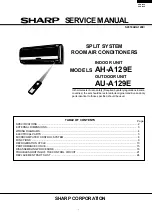 Preview for 1 page of Sharp AH-A129E Service Manual