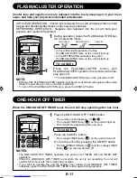 Preview for 13 page of Sharp AH-AP09CF Operation Manual