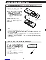 Preview for 8 page of Sharp AH-AP18FMF Operation Manual