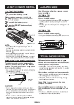 Preview for 6 page of Sharp AH-XP10 B Series Operation Manual