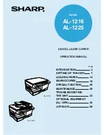 Sharp AL-1216 Operation Manual preview