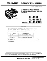 Sharp AL-1631 Parts Manual preview